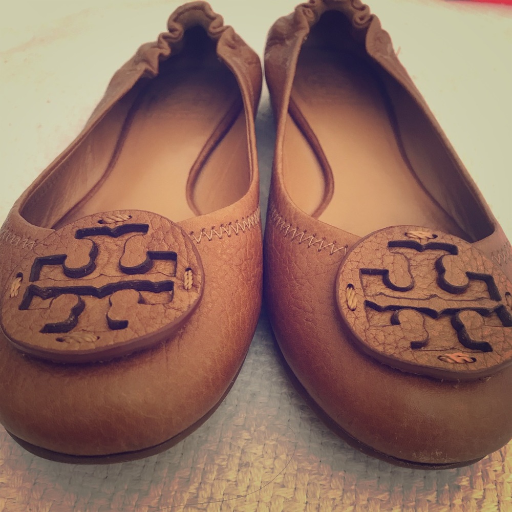 Tory Burch reva leather flats orig$175